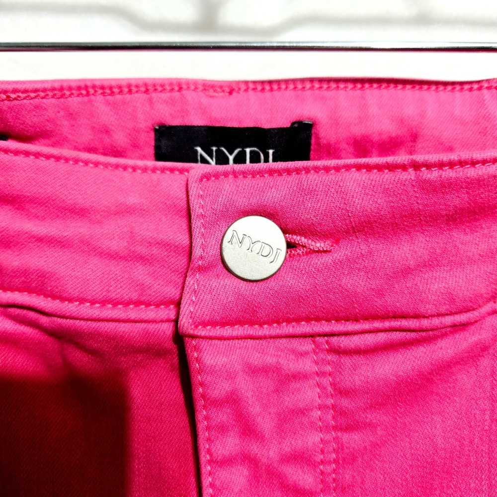 NYDJ Pink Pants Marilyn Jeans Size 12 Pink Lift Tuck Stretch Denim Pants #1045 - Picture 4 of 9